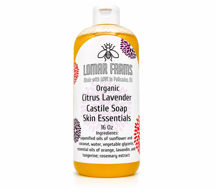 16 Oz Organic Citrus- Lavender Castile Soap
