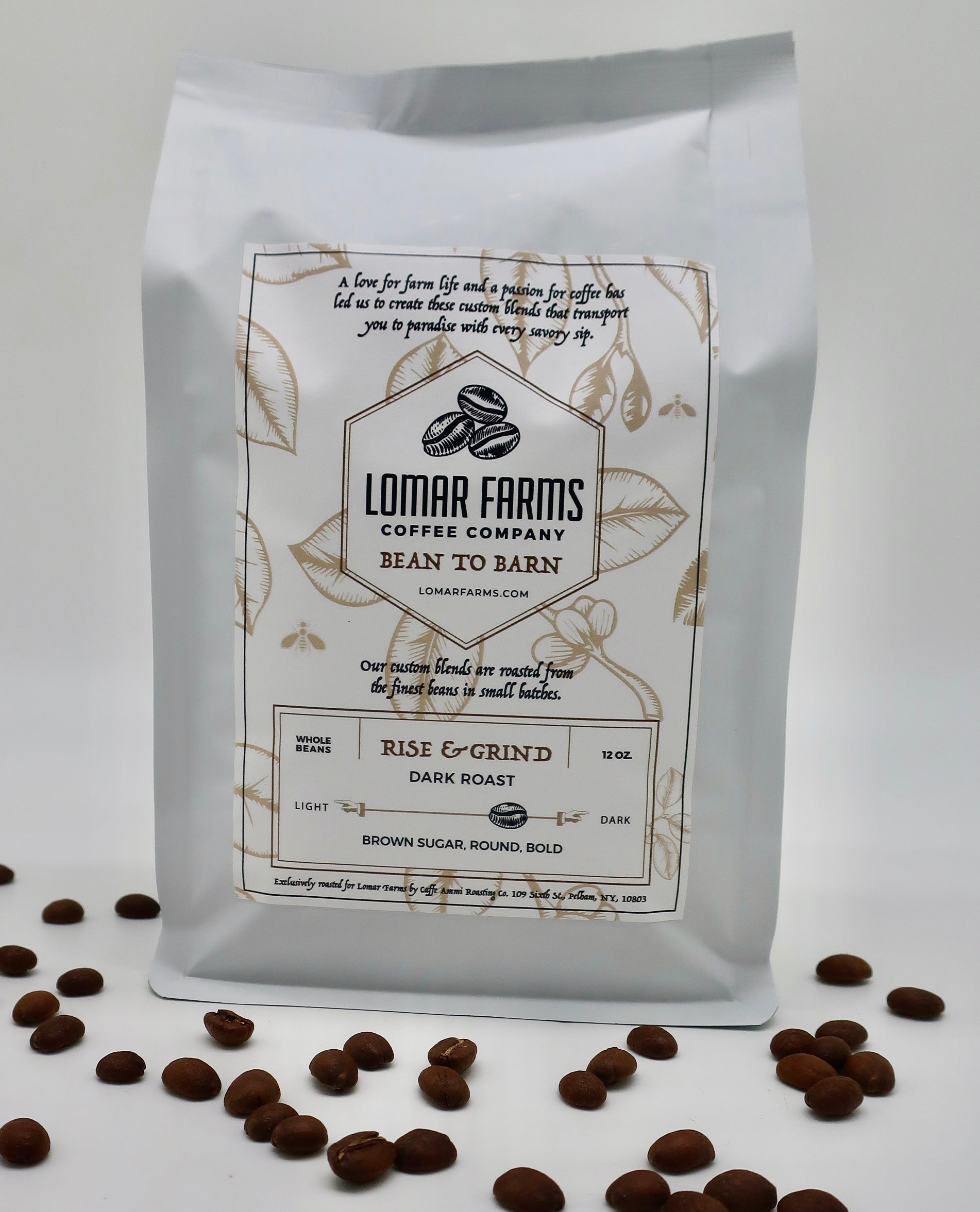 Lomar Farms Dark Roast Coffee Beans (12oz)