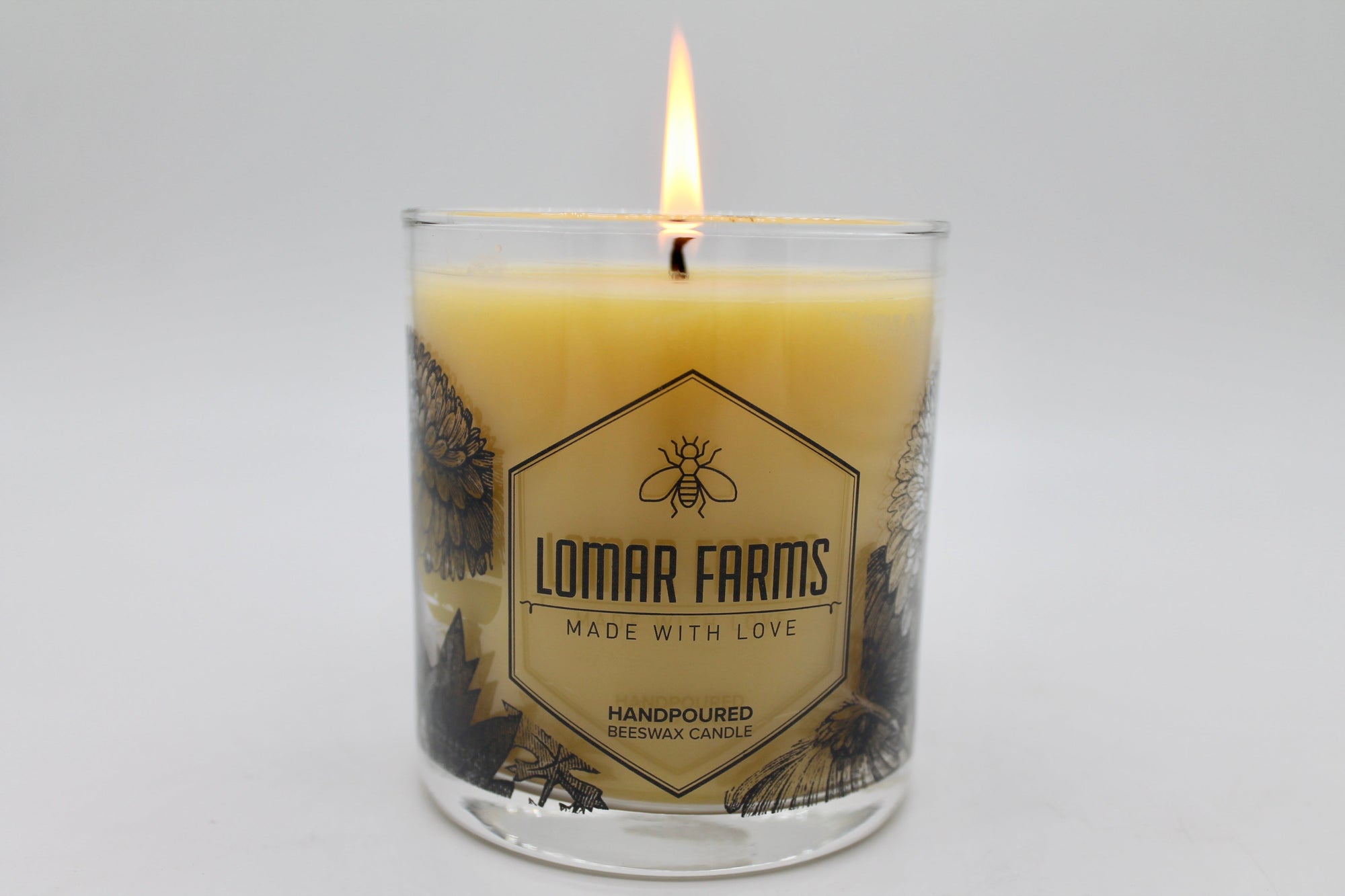 Bohemian Rose Beeswax Candle