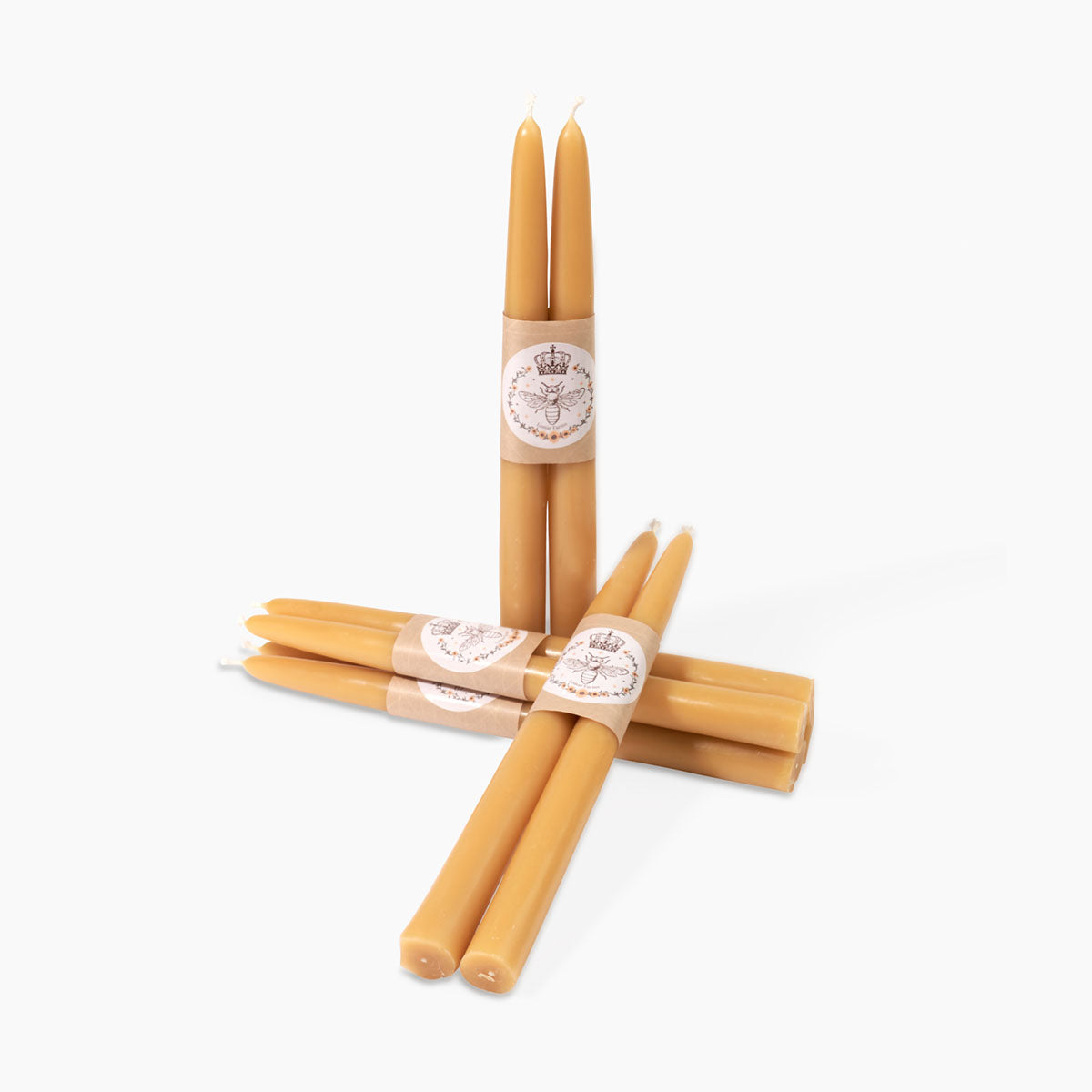 Pair of  Hand Dipped 100 % Pure Beeswax Tapers