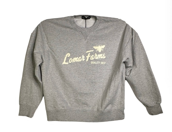 Grey Lomar Farms Heavyweight Fleece Crewneck