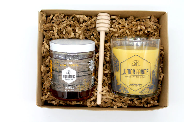 Love and Light Gift Box ( Honey and Candle)