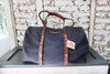 Weekend Travel Bag Navy waxed canvas