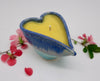 Lavender Massage Oil Candle in Ocean Blue Heart shaped Pottery