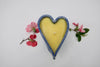 Lavender Massage Oil Candle in Ocean Blue Heart shaped Pottery